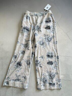 IMILY BELA Cream Floral Wide Leg Jeans Size 8 NEW NWT